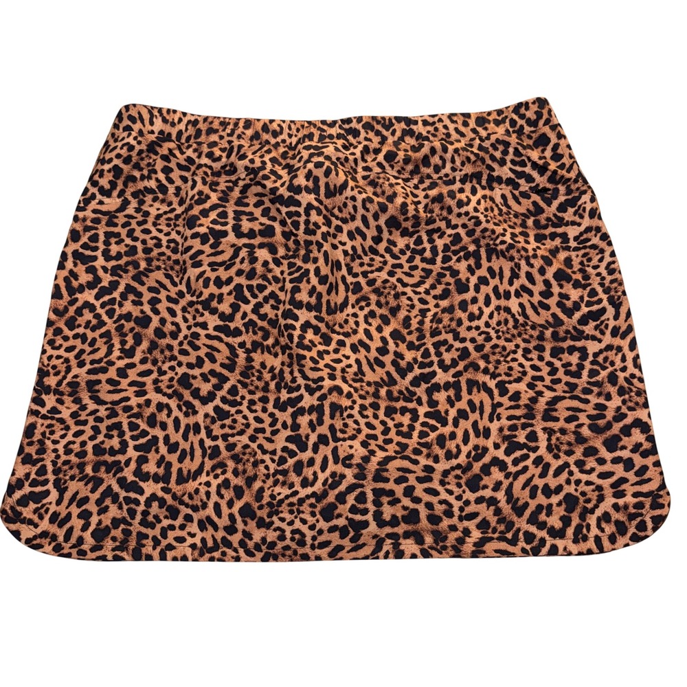 Chico's Zenergy Skort 3.5 18 Brown Leopard Print Active Athletic Pull On Skirt - Picture 5 of 5